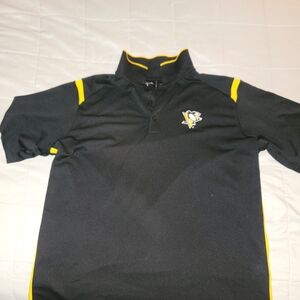 Pittsburgh Penguins Black & Yellow Short Sleeve Golf Polo